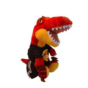 Build A Bear Workshop Red Dinosaur Velociraptor Raptor Plush W Roar Noise Shirt